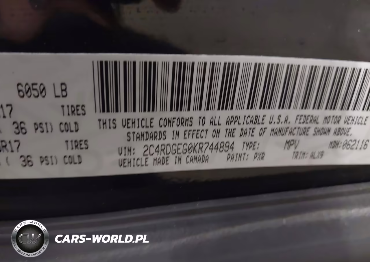 2019 Dodge Grand Caravan Gt VIN:2C4RDGEG0KR744894 - 9