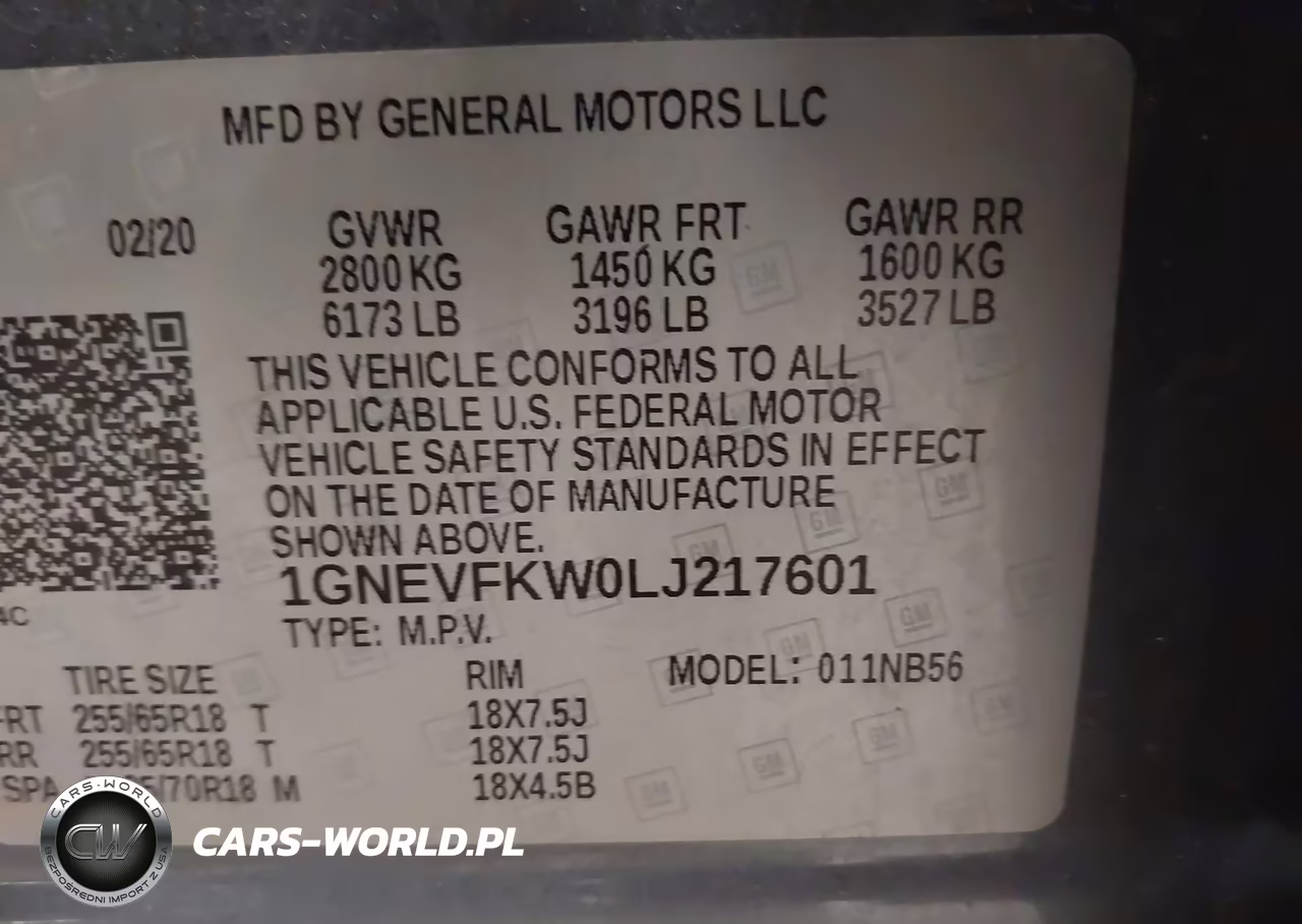 2020 Chevrolet Traverse Awd Ls VIN:1GNEVFKW0LJ217601 - 9