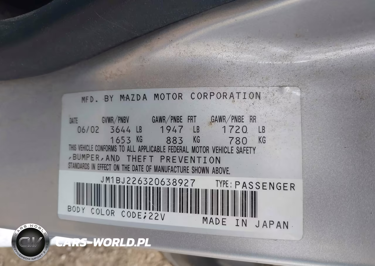 2002 Mazda Protege Dx-Es-Lx VIN:JM1BJ226320638927 - 9