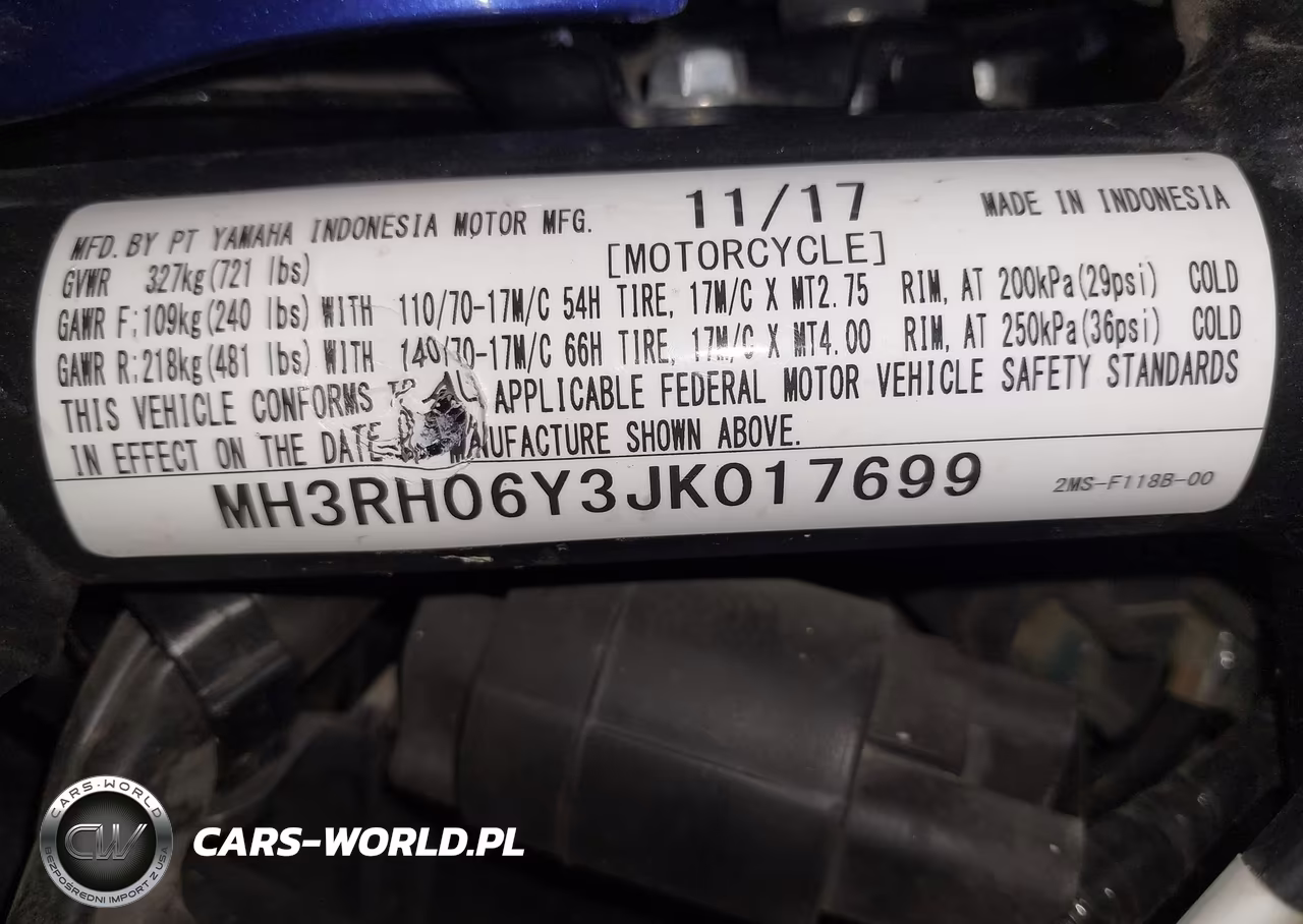 2018 Yamaha Yzfr3 VIN:MH3RH06Y3JK017699 - 10