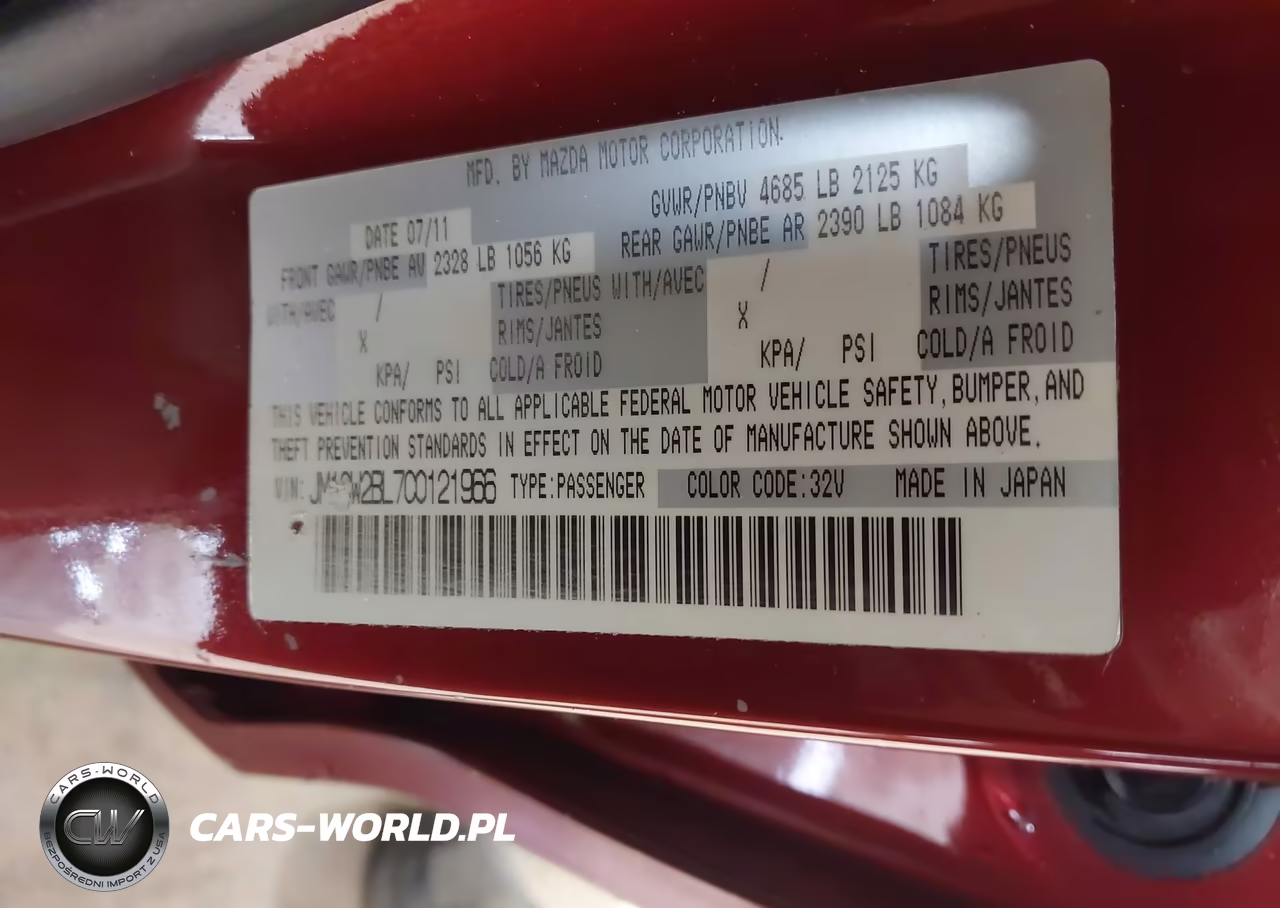 2012 Mazda Mazda5 Sport VIN:JM1CW2BL7C0121966 - 9
