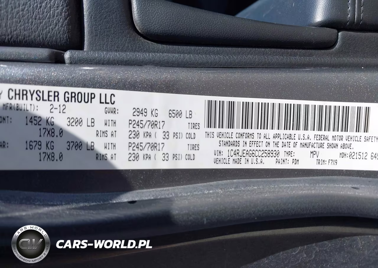 2012 Jeep Grand Cherokee Laredo VIN:1C4RJEAG6CC258930 - 9