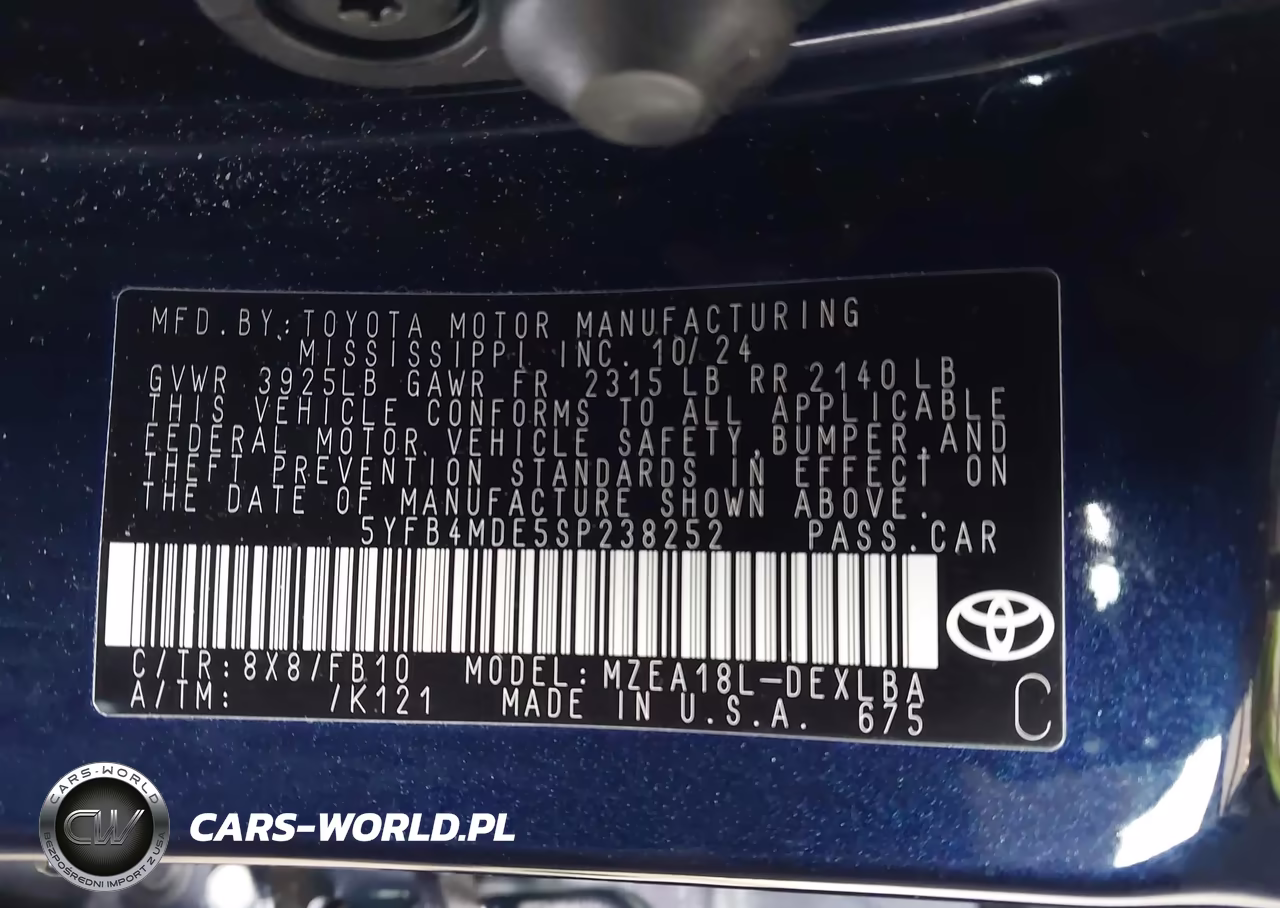 2025 Toyota Corolla Le VIN:5YFB4MDE5SP238252 - 9