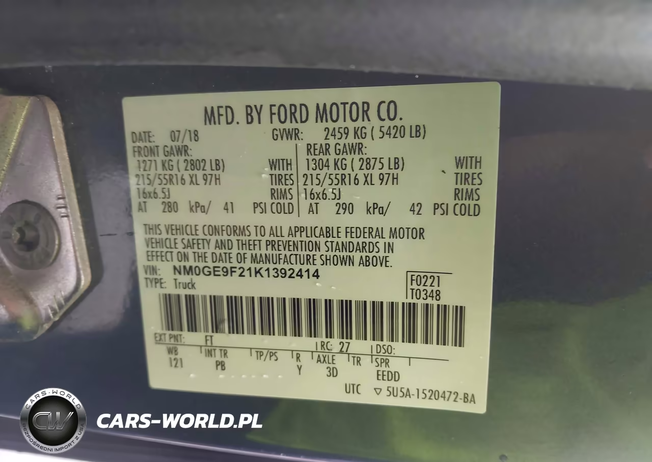 2019 Ford Transit Connect Xlt VIN:NM0GE9F21K1392414 - 9