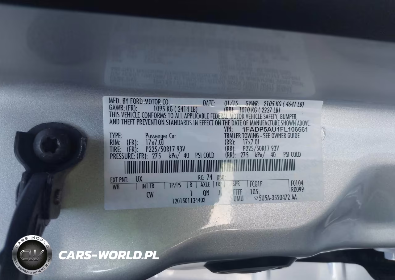 2015 Ford C-Max Hybrid Se VIN:1FADP5AU1FL106661 - 9