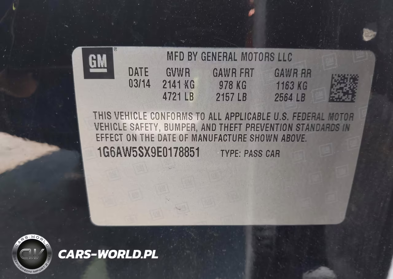 2014 Cadillac Cts Standard VIN:1G6AW5SX9E0178851 - 9
