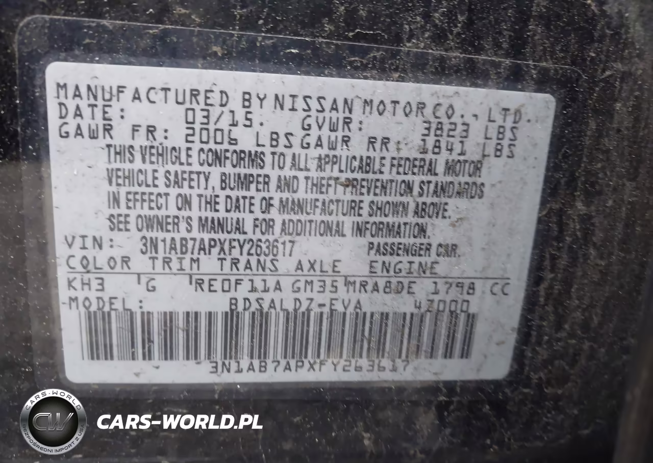 2015 Nissan Sentra Sv VIN:3N1AB7APXFY263617 - 9