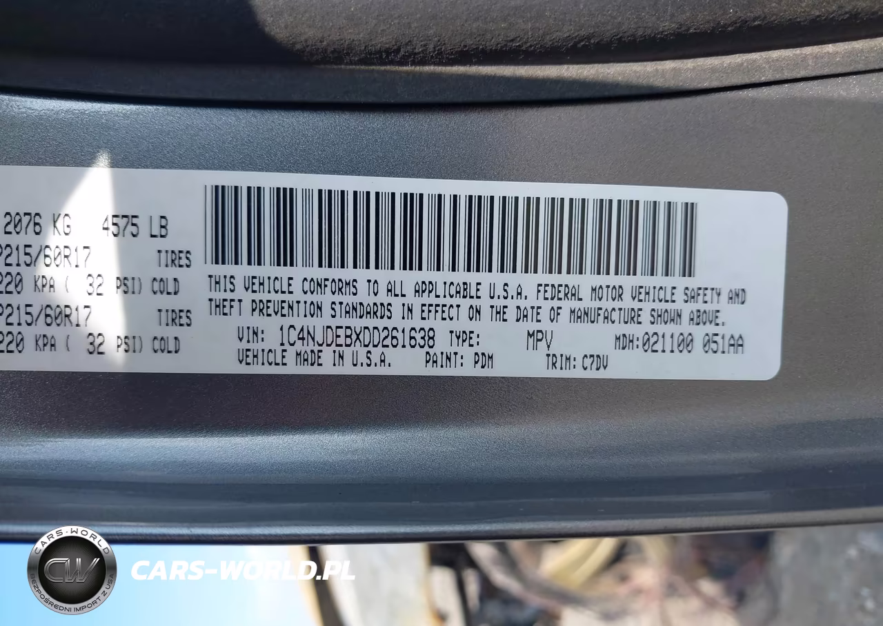 2013 Jeep Compass Latitude VIN:1C4NJDEBXDD261638 - 9