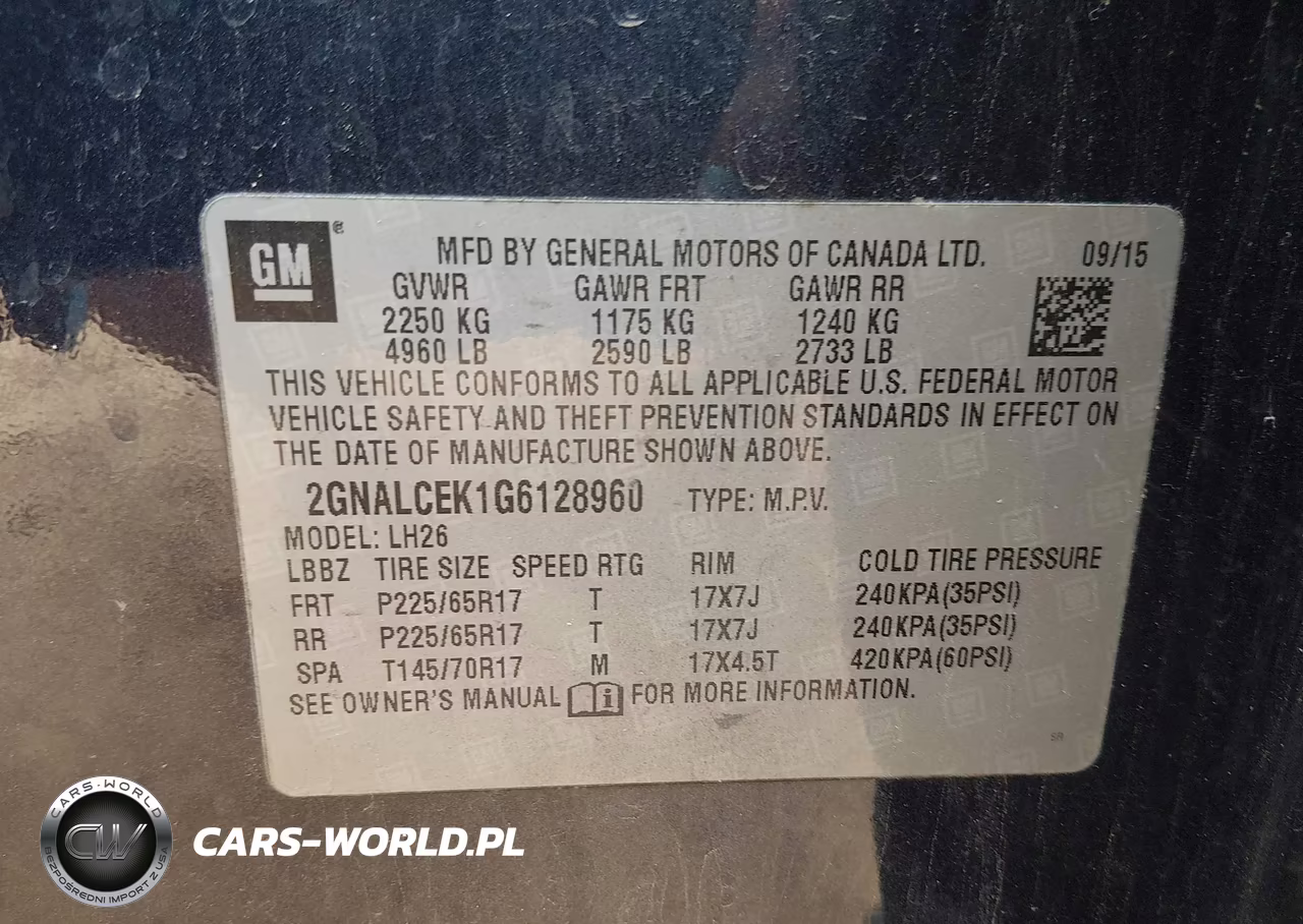 2016 Chevrolet Equinox Lt VIN:2GNALCEK1G6128960 - 9