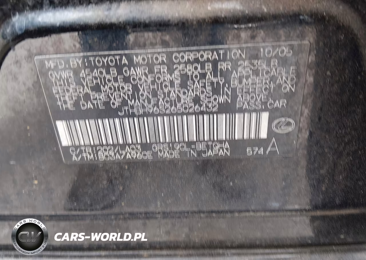 2006 Lexus Gs 300 VIN:JTHBH96S265026432 - 9