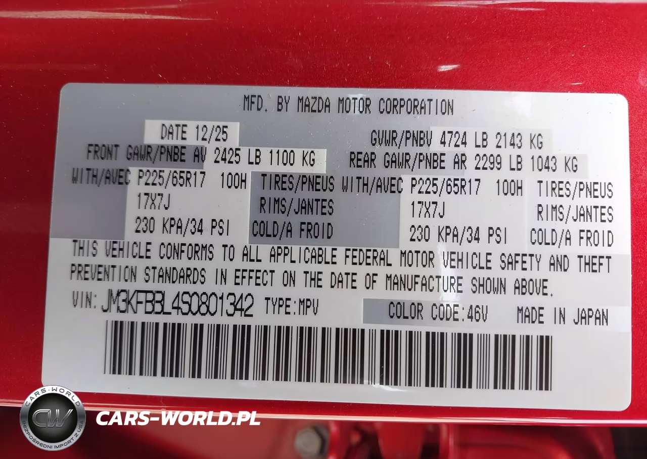 2025 Mazda Cx-5 2.5 S Select VIN:JM3KFBBL4S0801342 - 9