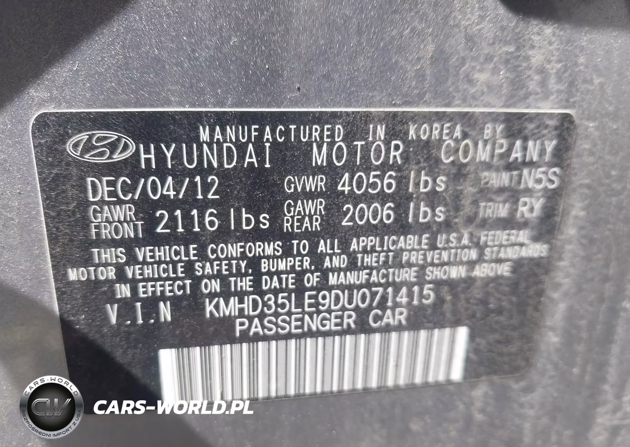 2013 Hyundai Elantra Gt VIN:KMHD35LE9DU071415 - 9