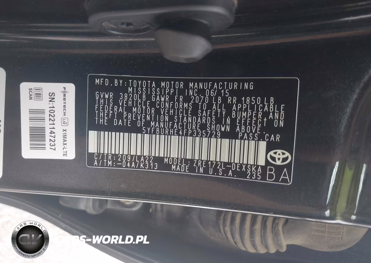2015 Toyota Corolla S Premium VIN:5YFBURHE4FP335729 - 9