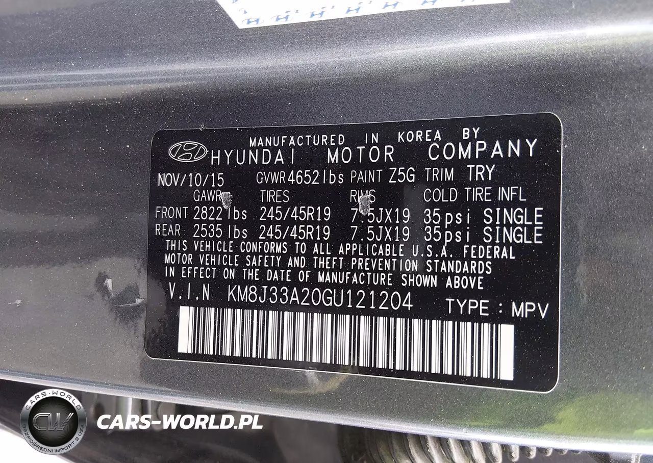2016 Hyundai Tucson Limited VIN:KM8J33A20GU121204 - 9