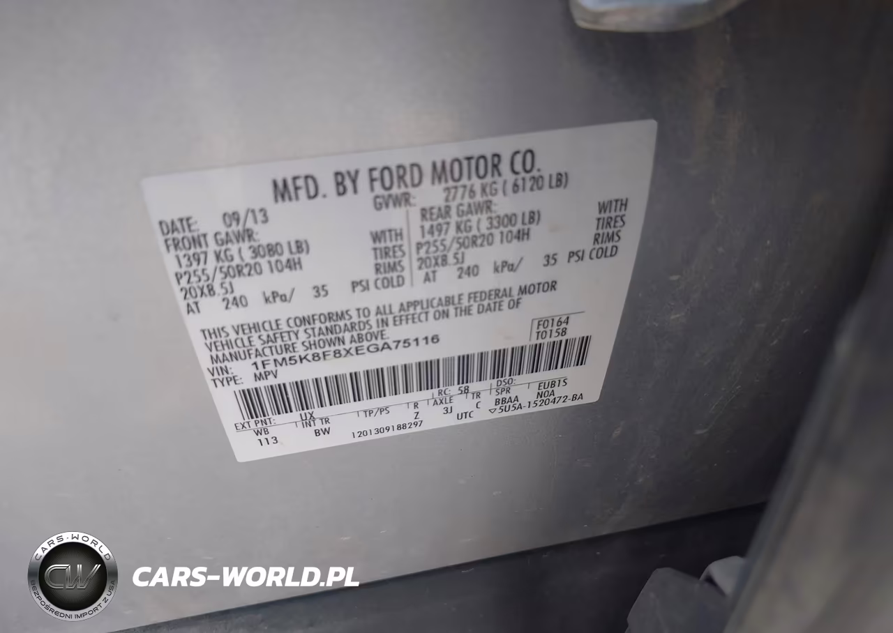 2014 Ford Explorer Limited VIN:1FM5K8F8XEGA75116 - 9