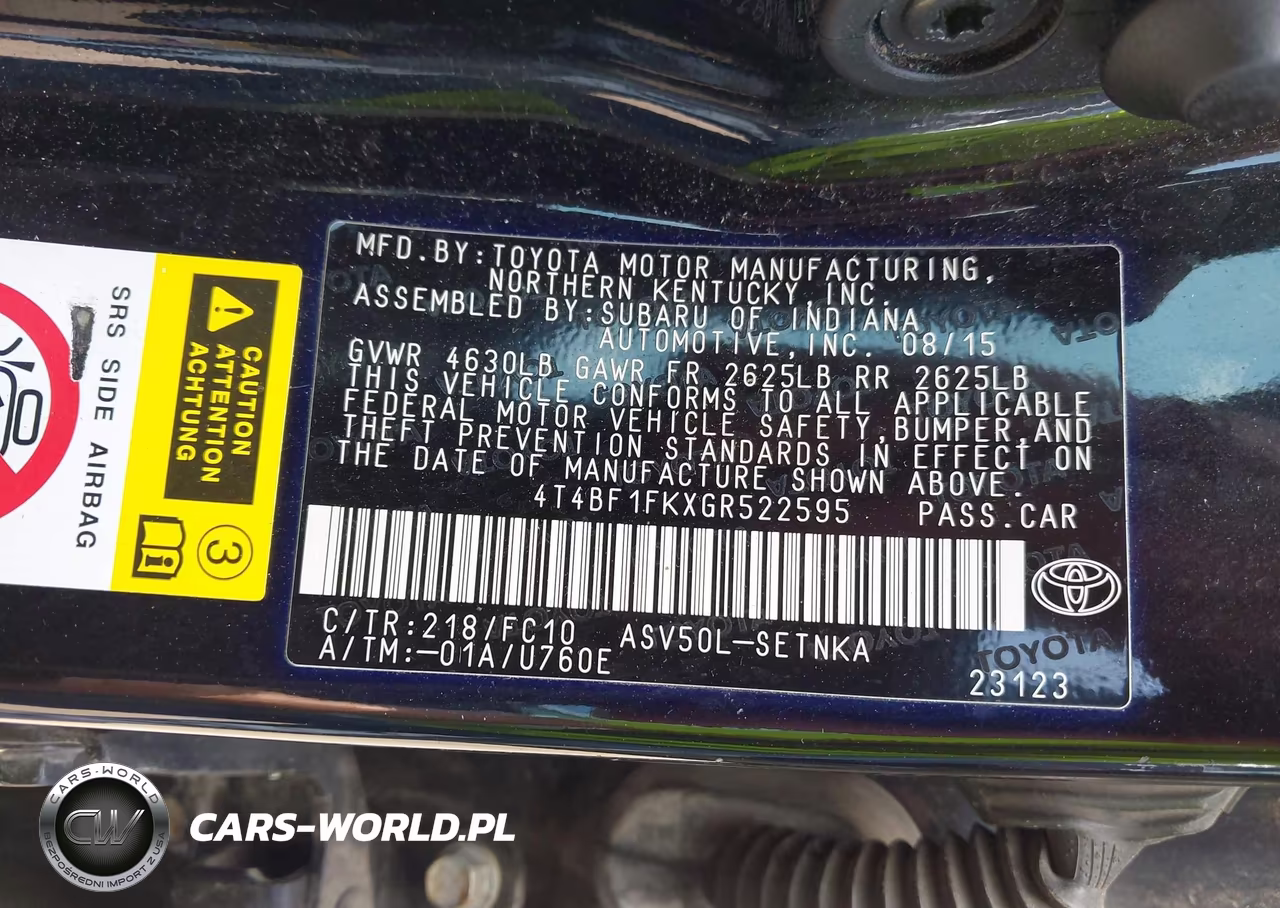 2016 Toyota Camry Le VIN:4T4BF1FKXGR522595 - 9