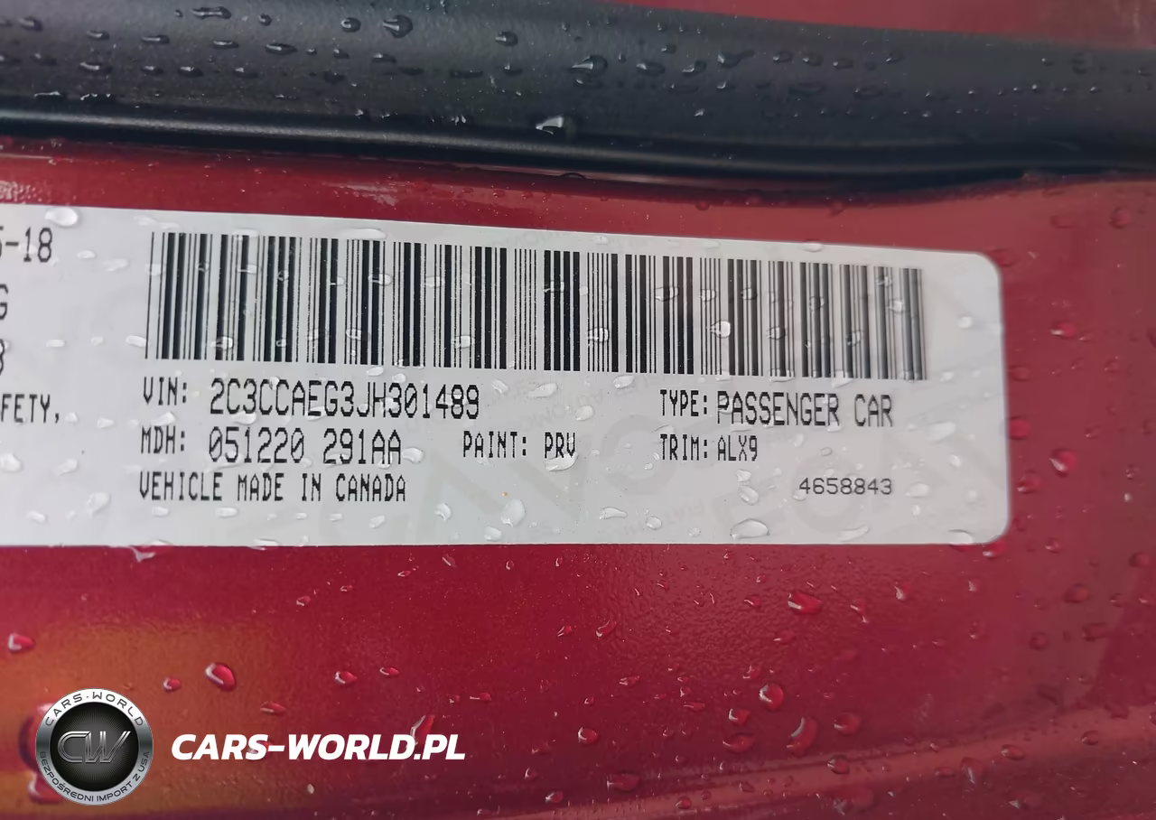2018 Chrysler 300 Limited VIN:2C3CCAEG3JH301489 - 9
