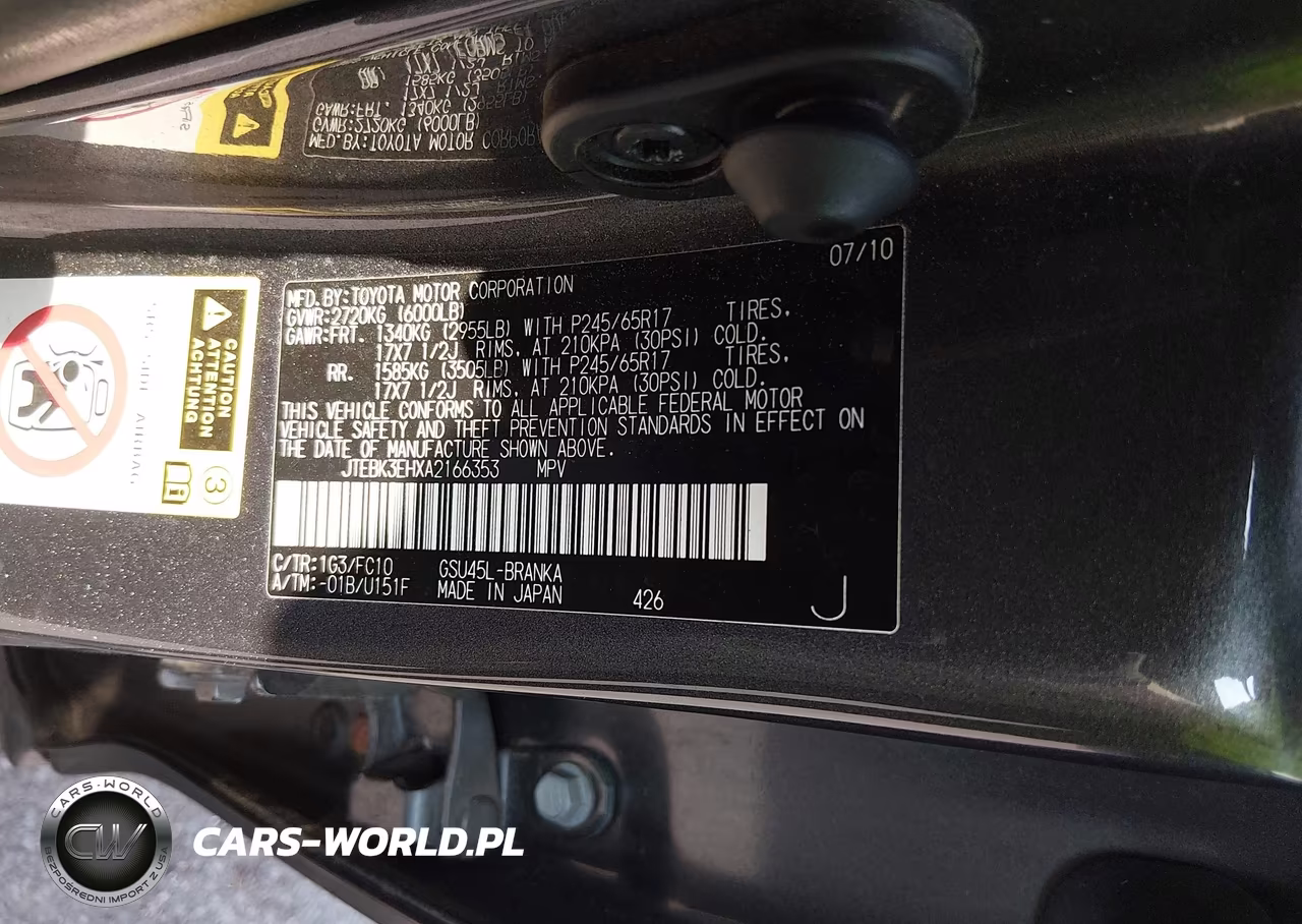 2010 Toyota Highlander Base V6 VIN:JTEBK3EHXA2166353 - 9