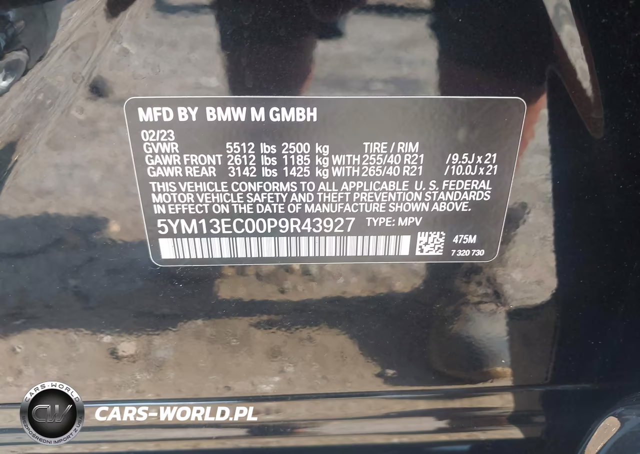 2023 BMW X3 M VIN:5YM13EC00P9R43927 - 9