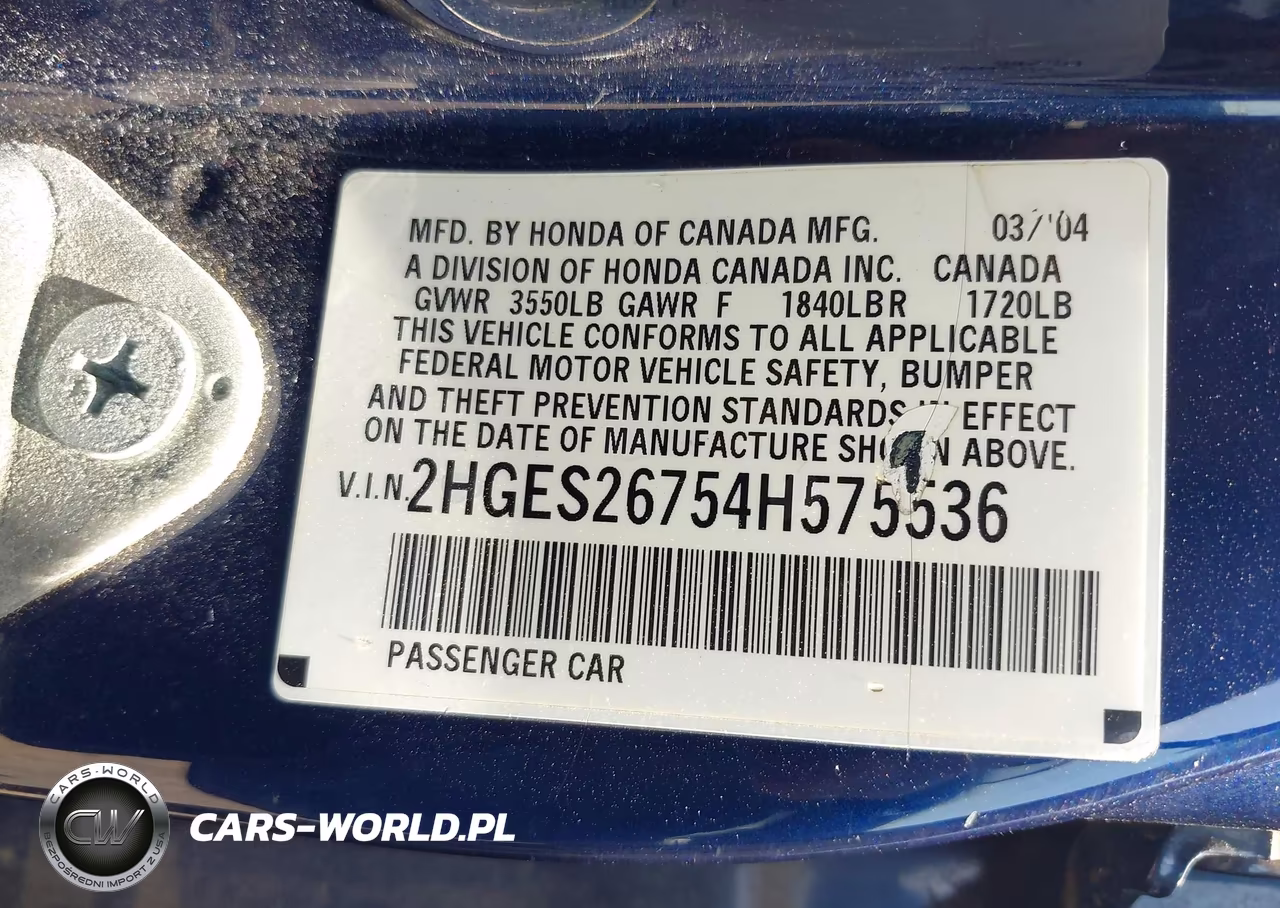 2004 Honda Civic Ex VIN:2HGES26754H575536 - 9