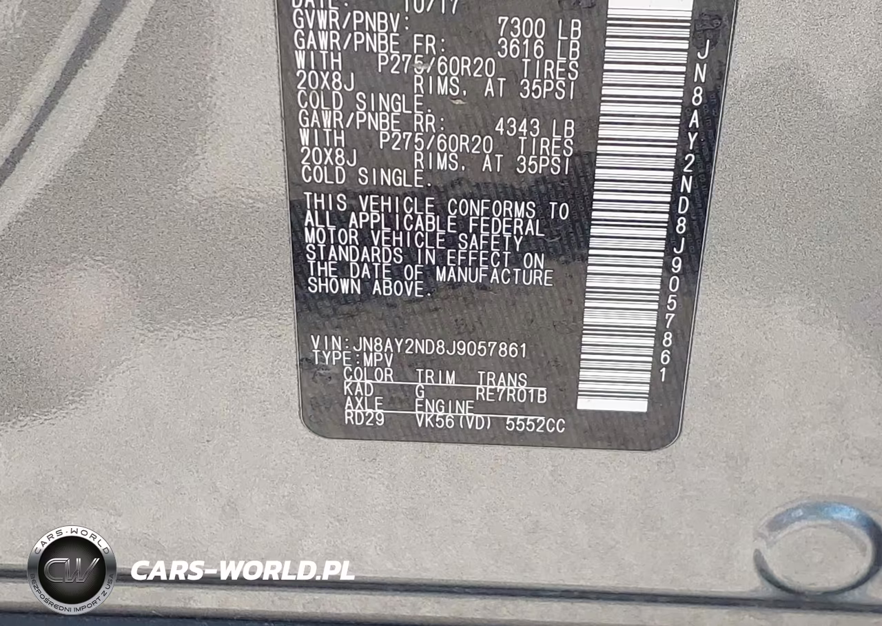 2018 Nissan Armada Sl VIN:JN8AY2ND8J9057861 - 9