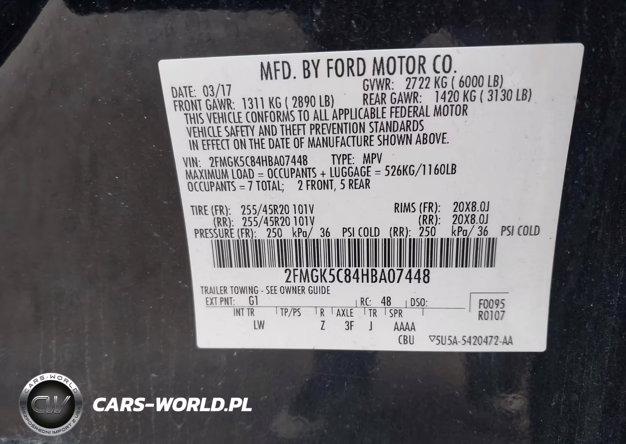 2017 Ford Flex Sel VIN:2FMGK5C84HBA07448 - 9