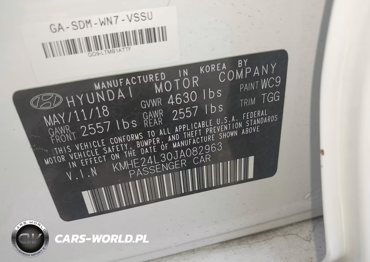 2018 Hyundai Sonata Hybrid Se VIN:KMHE24L30JA082963 - 9