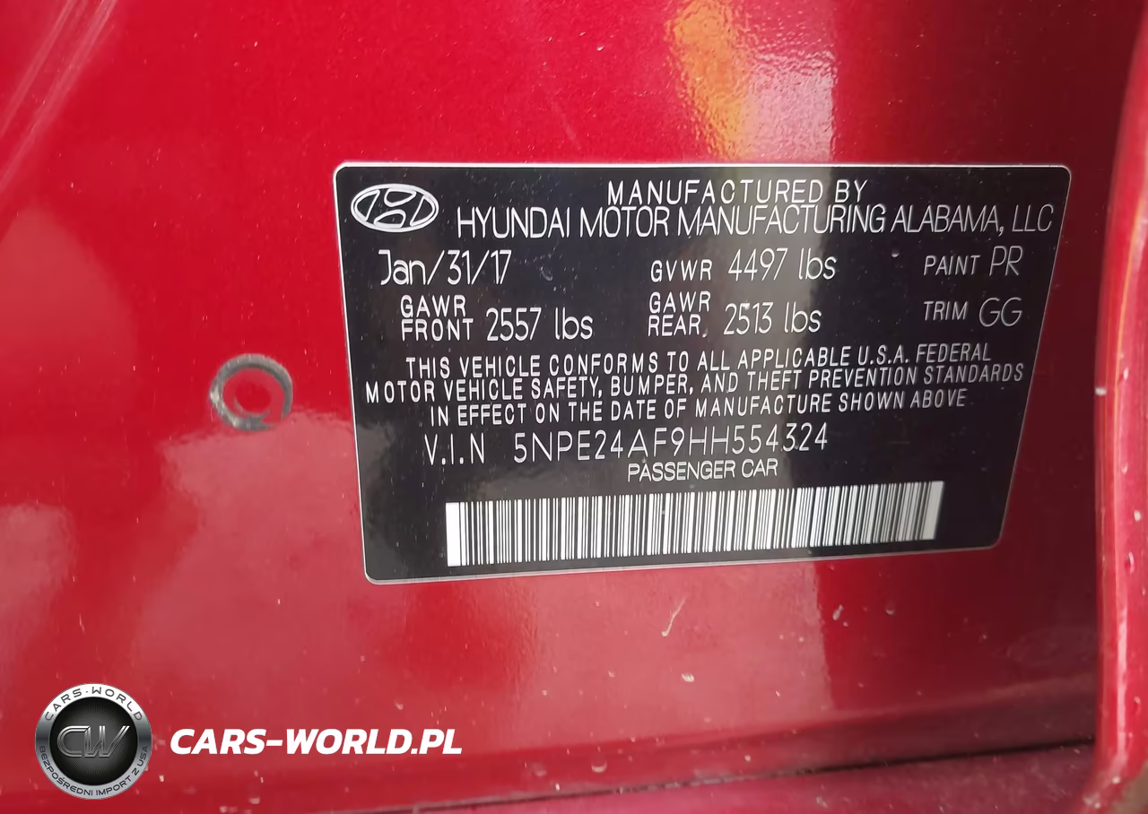 2017 Hyundai Sonata Se VIN:5NPE24AF9HH554324 - 9