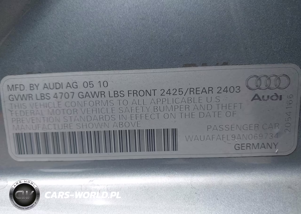 2010 Audi A4 2.0T Premium VIN:WAUAFAFL9AN069734 - 9