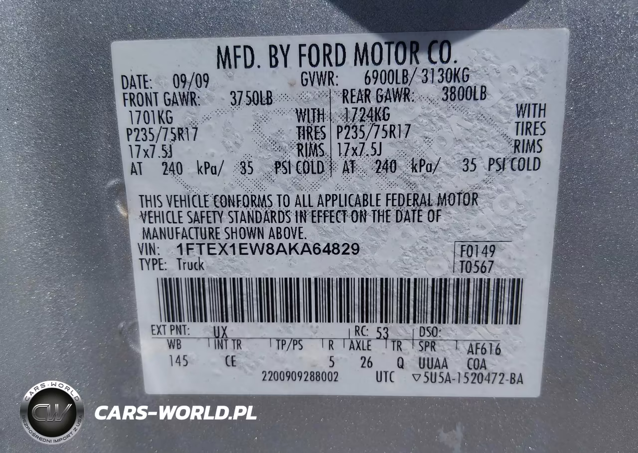 2010 Ford F-150 Stx-Xl VIN:1FTEX1EW8AKA64829 - 9