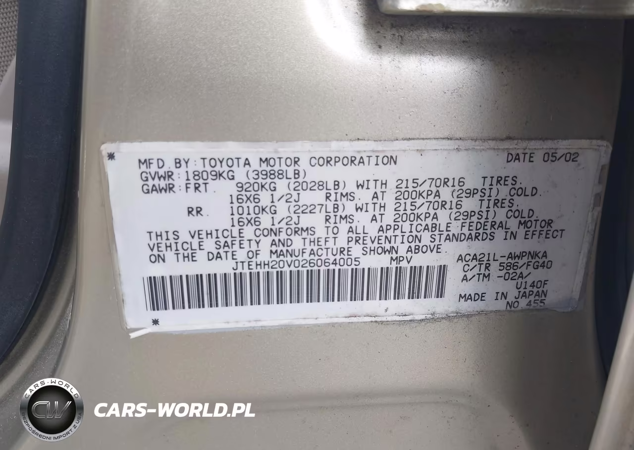 2002 Toyota Rav4 VIN:JTEHH20V026064005 - 9