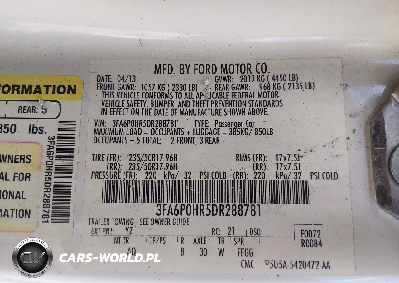 2013 Ford Fusion Se VIN:3FA6P0HR5DR288781 - 9