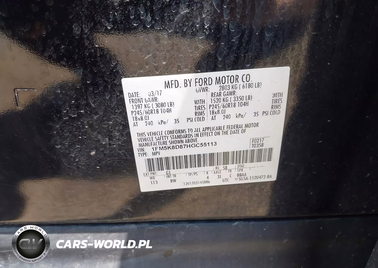 2017 Ford Explorer Xlt VIN:1FM5K8D87HGC55113 - 9