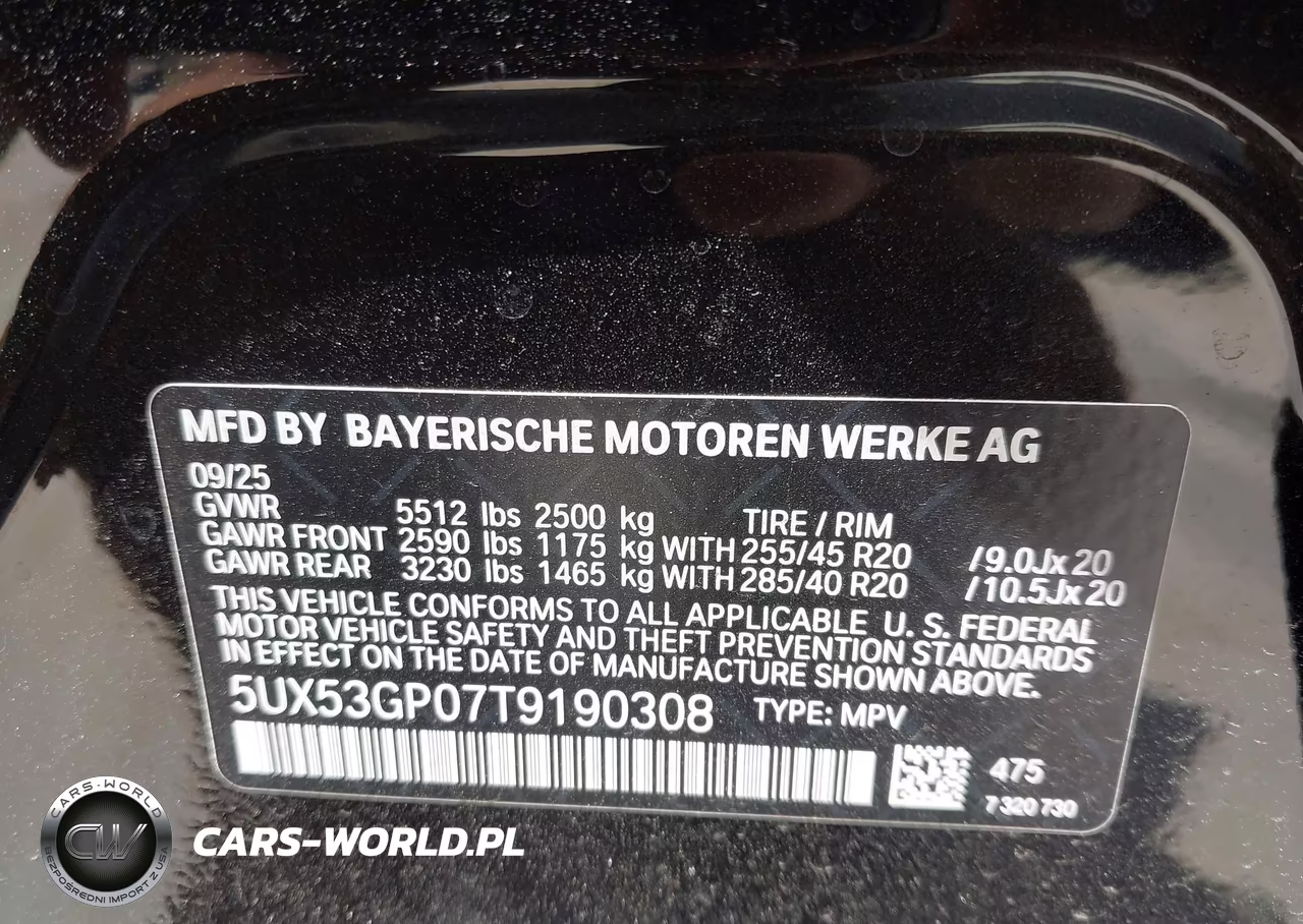 2026 BMW X3 30 xDrive VIN:5UX53GP07T9190308 - 9