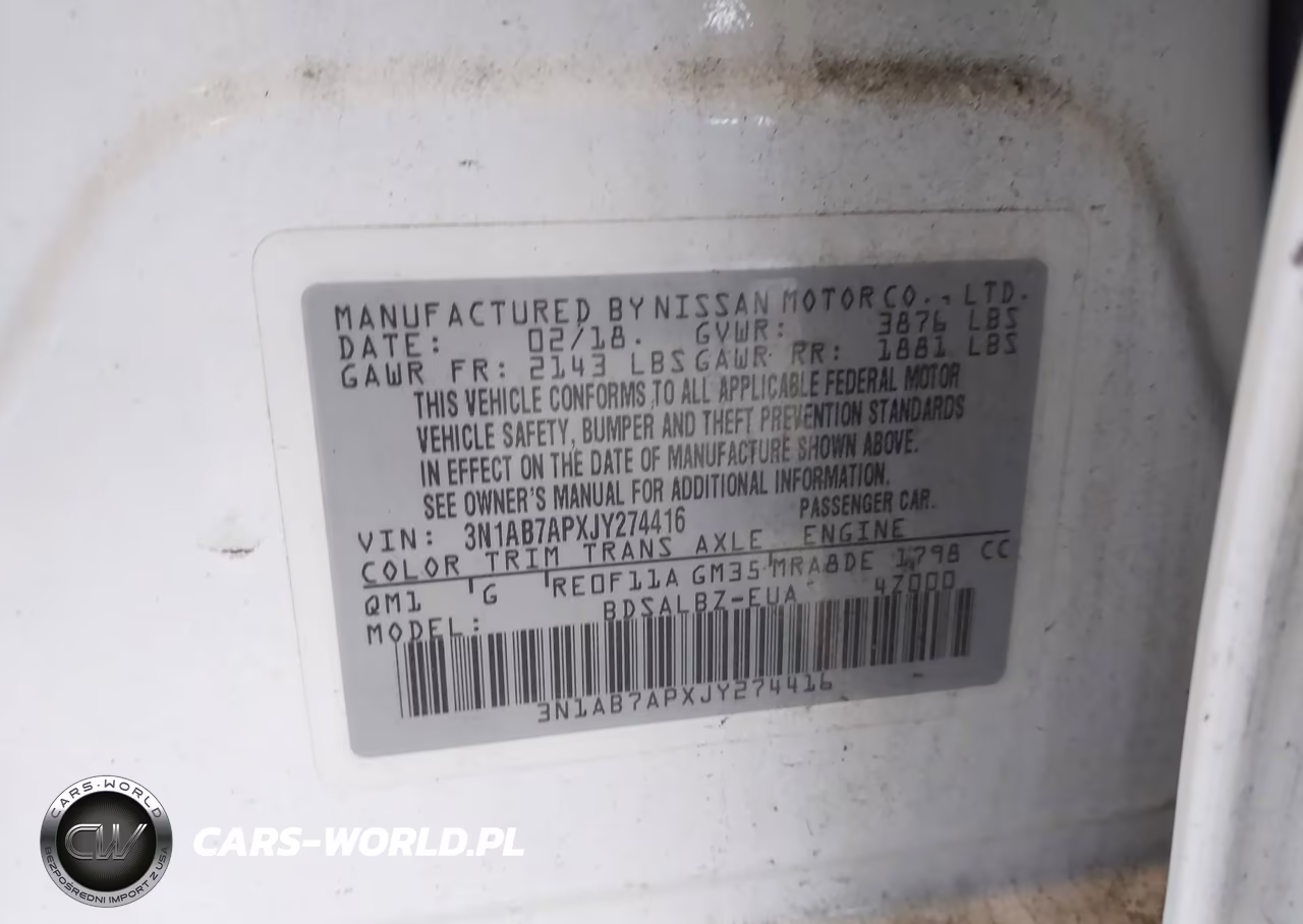 2018 Nissan Sentra S VIN:3N1AB7APXJY274416 - 9
