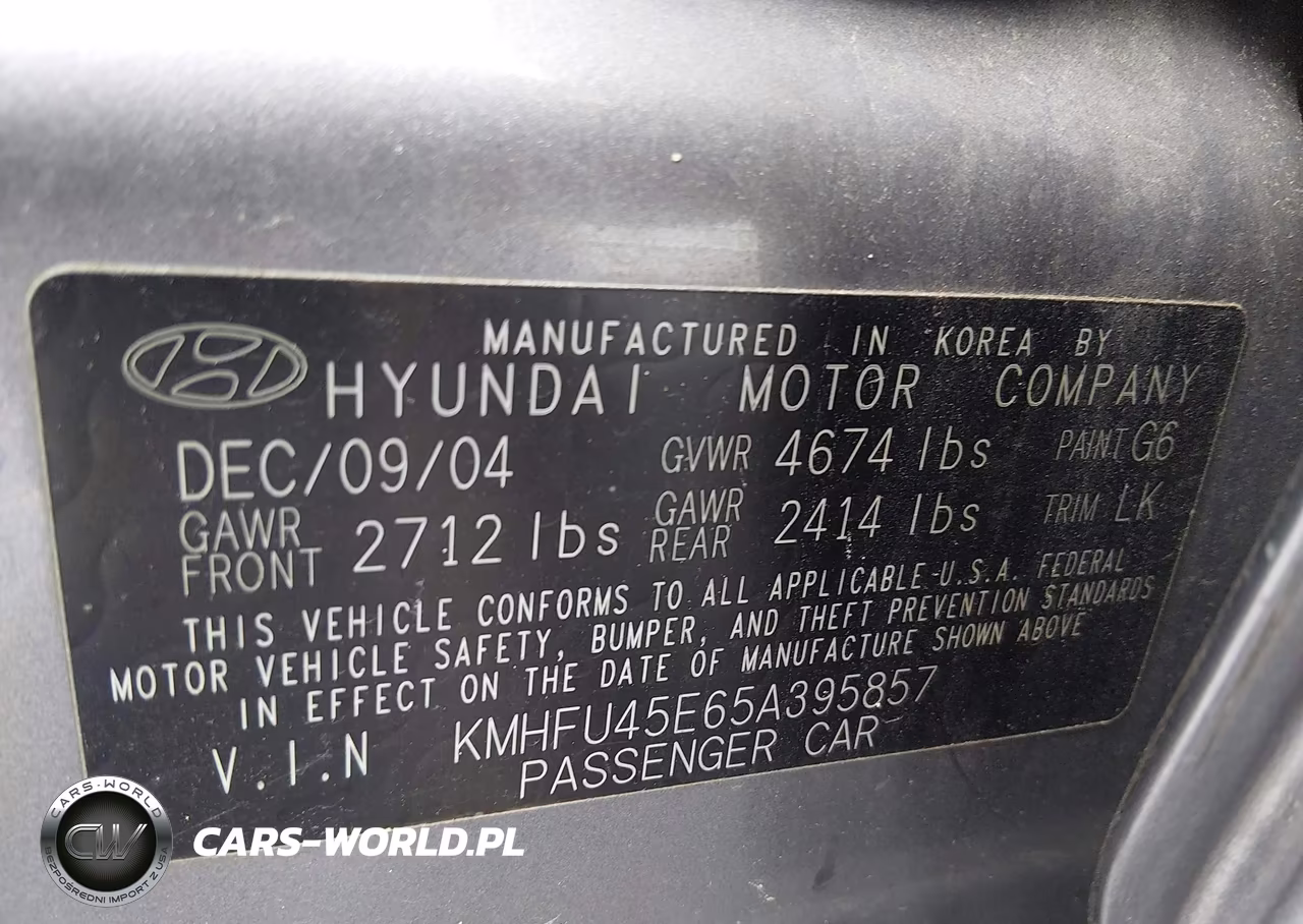 2005 Hyundai Xg350 L VIN:KMHFU45E65A395857 - 9
