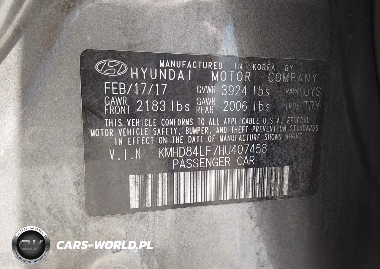 2017 Hyundai Elantra Value Edition VIN:KMHD84LF7HU407458 - 9