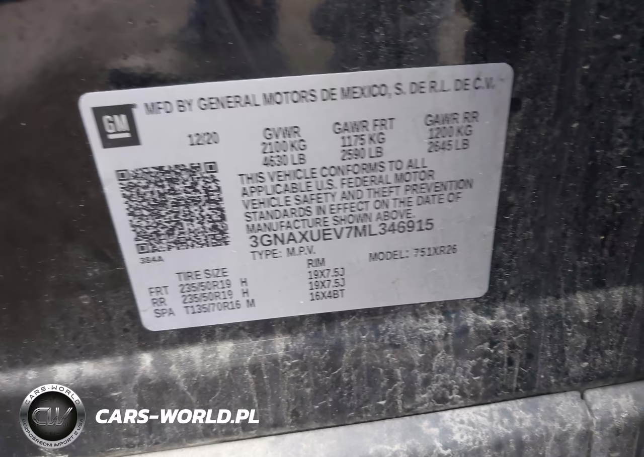 2021 Chevrolet Equinox Awd Lt VIN:3GNAXUEV7ML346915 - 9