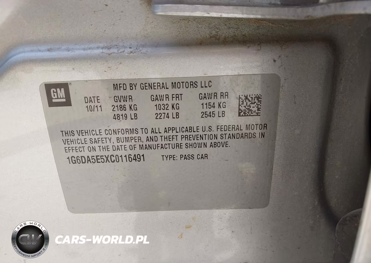 2012 Cadillac Cts Standard VIN:1G6DA5E5XC0116491 - 9