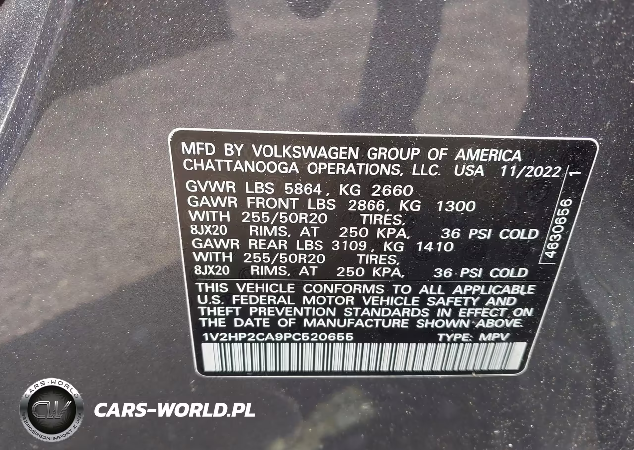 2023 Volkswagen Atlas 2.0T Se W-Technology VIN:1V2HP2CA9PC520655 - 9