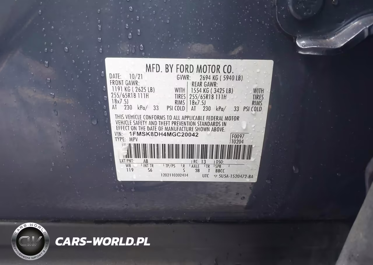 2021 Ford Explorer Xlt VIN:1FMSK8DH4MGC20042 - 9