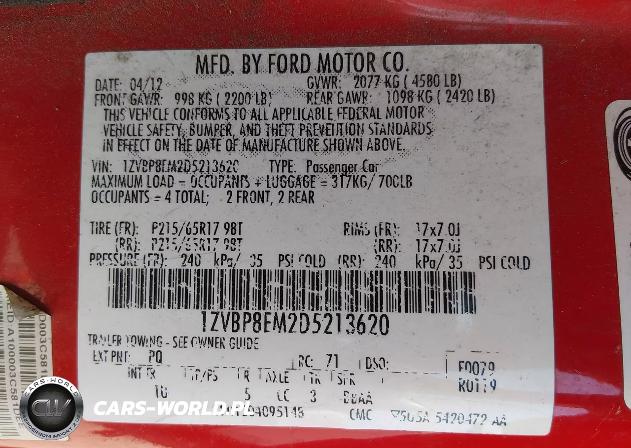 2013 Ford Mustang V6-V6 Premium VIN:1ZVBP8EM2D5213620 - 9