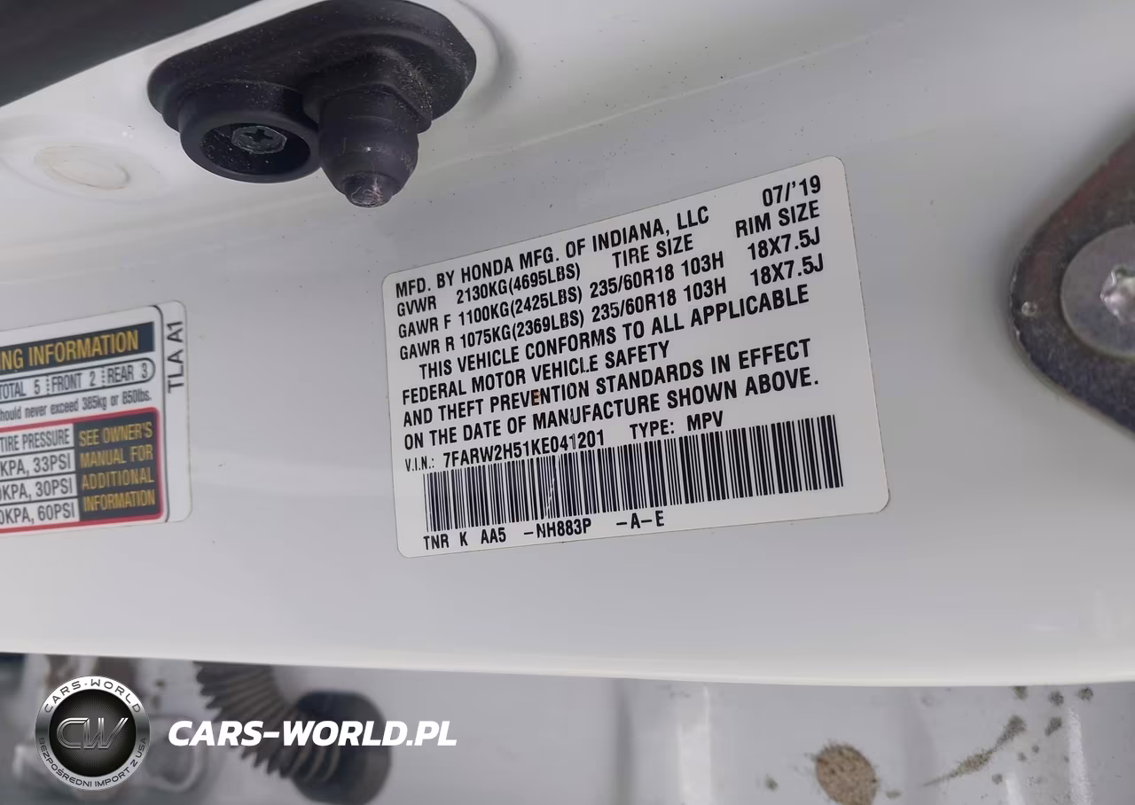 2019 Honda Cr-V Ex VIN:7FARW2H51KE041201 - 9