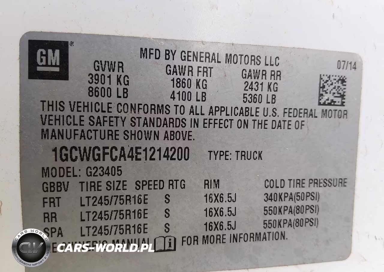 2014 Chevrolet Express 2500 Work Van VIN:1GCWGFCA4E1214200 - 9