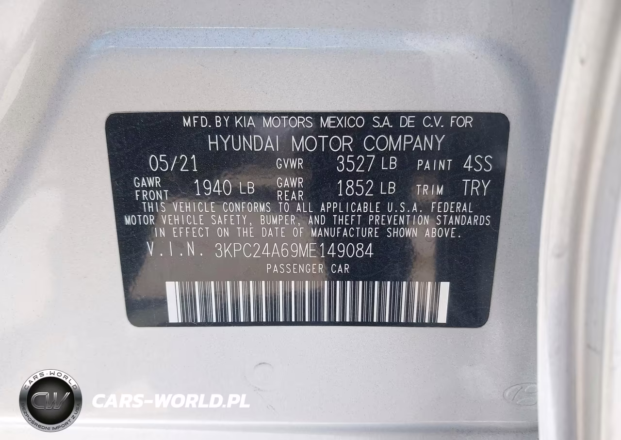 2021 Hyundai Accent Se VIN:3KPC24A69ME149084 - 9