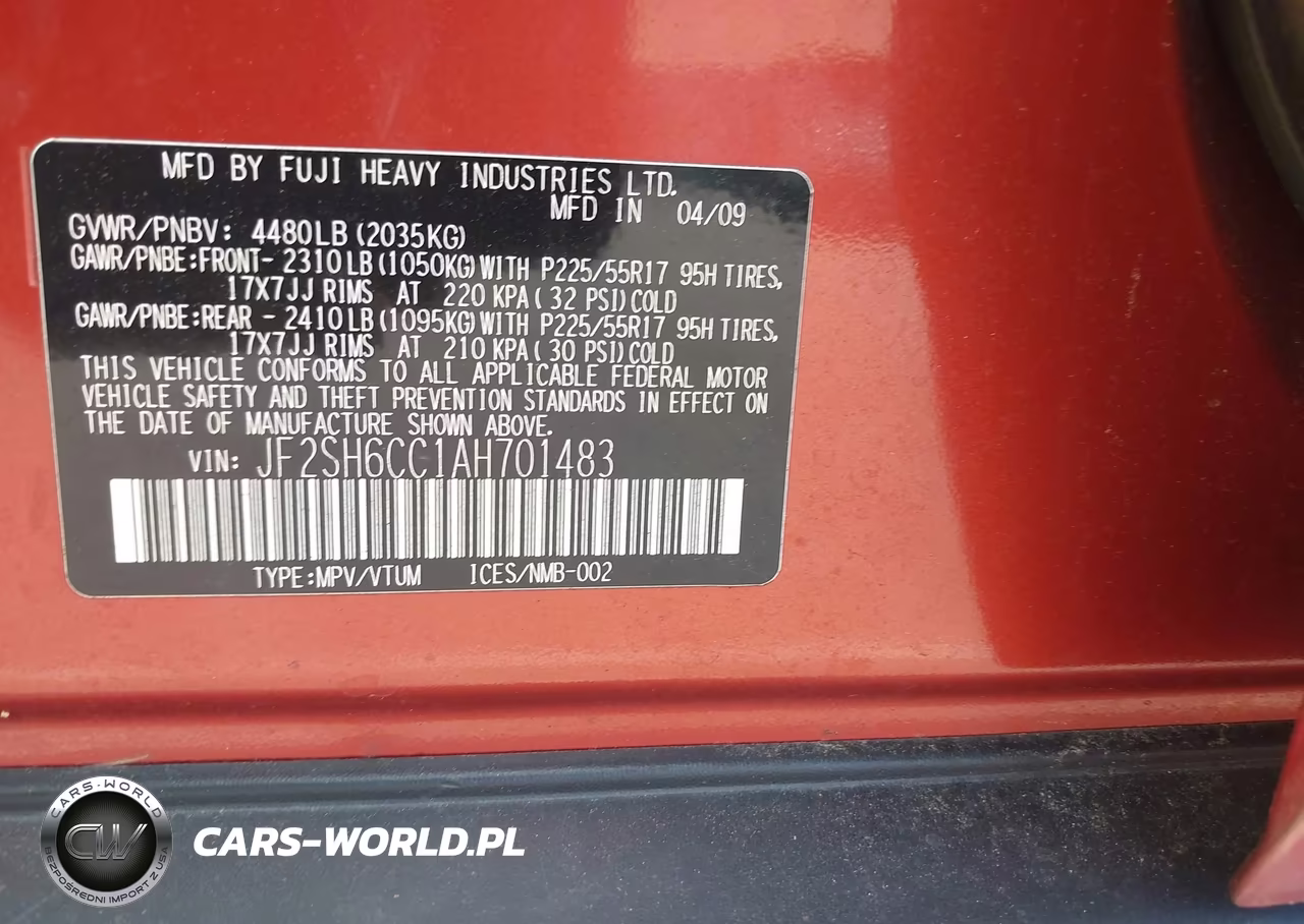 2010 Subaru Forester 2.5X Premium VIN:JF2SH6CC1AH701483 - 9