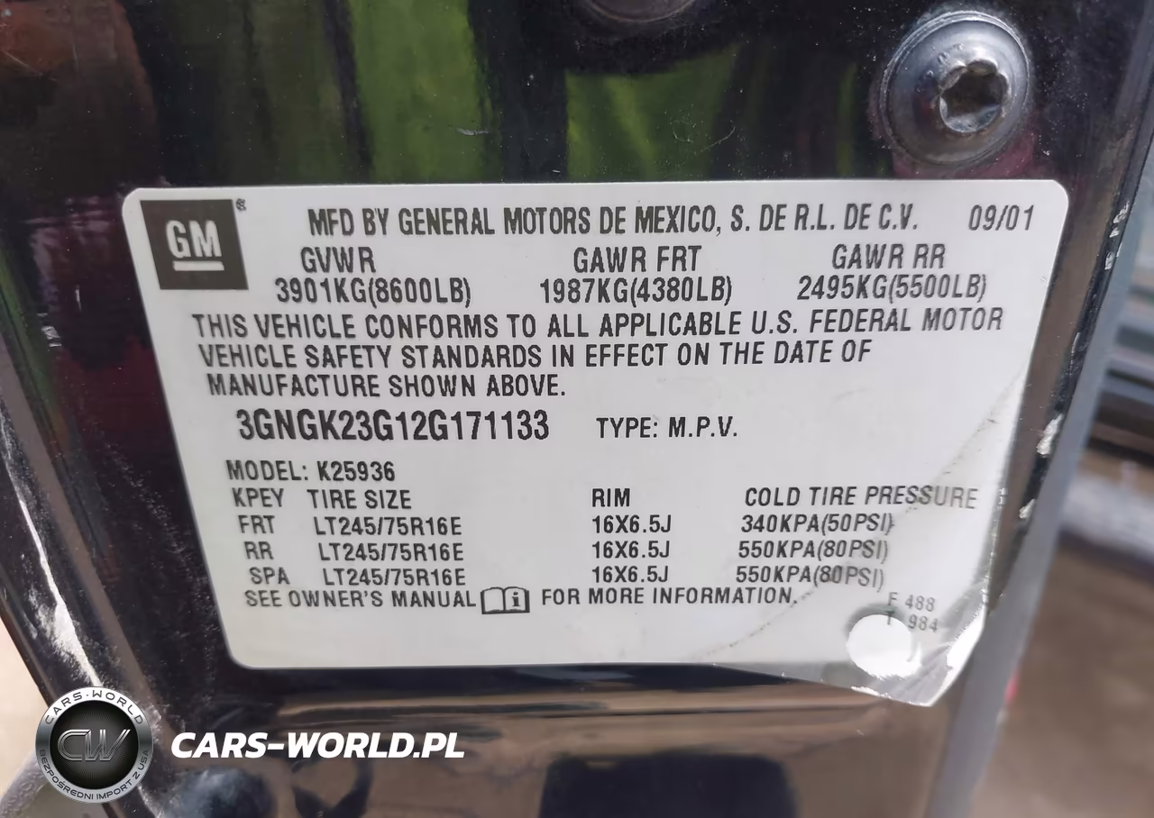 2002 Chevrolet Avalanche 2500 VIN:3GNGK23G12G171133 - 9
