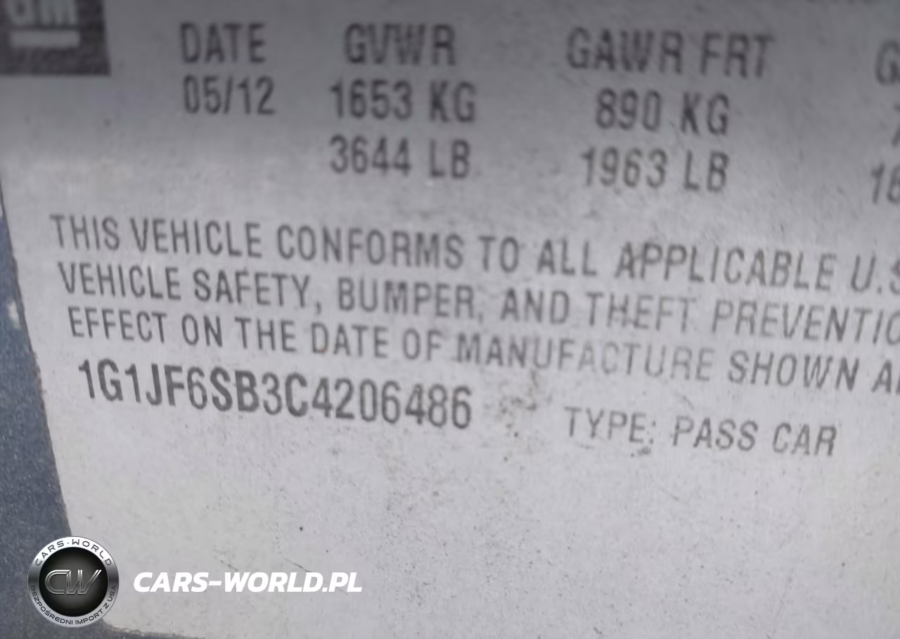 2012 Chevrolet Sonic 1Lz VIN:1G1JF6SB3C4206486 - 9