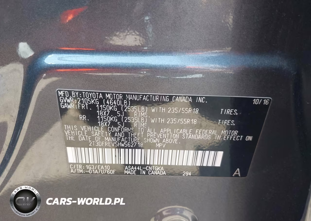 2017 Toyota Rav4 Limited VIN:2T3DFREV5HW562718 - 9