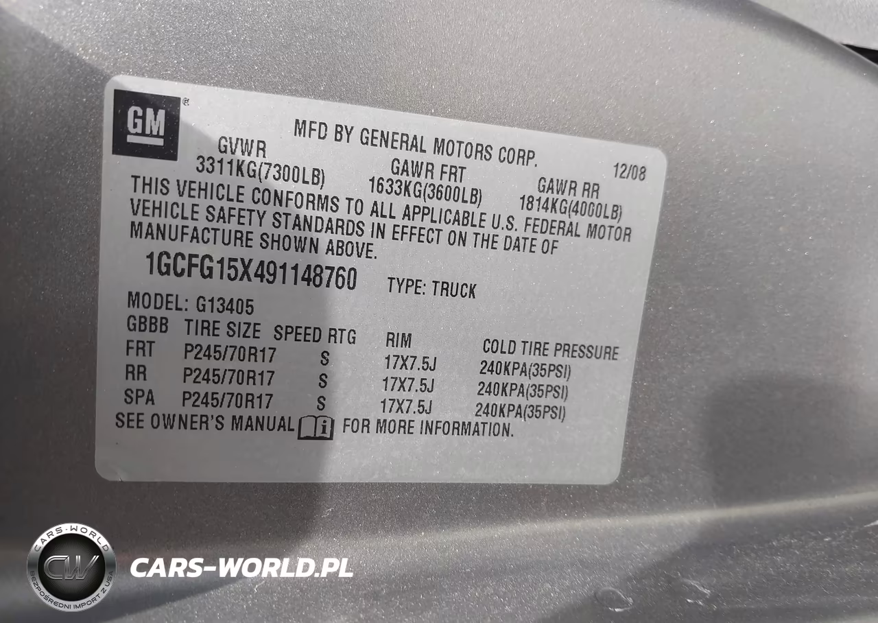 2009 Chevrolet Express Work Van VIN:1GCFG15X491148760 - 9